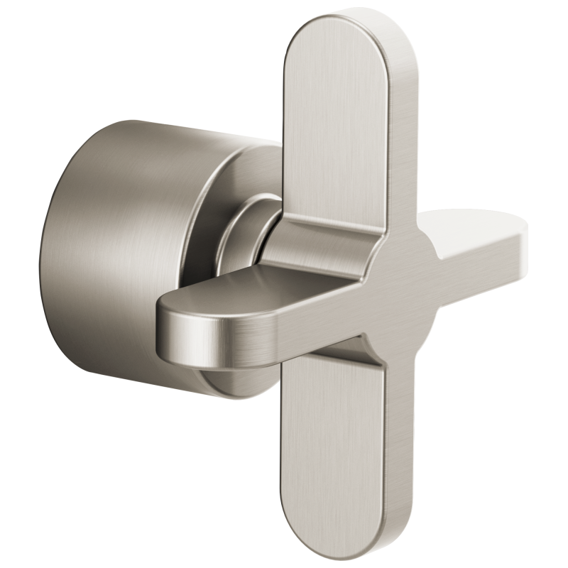 BRIZO Odin Pressure Balance Valve Trim Cross Handle Kit — Brushed Nickel