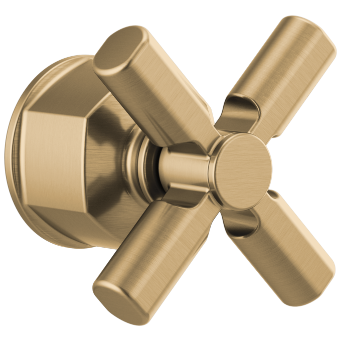 BRIZO Invari Pressure Balance Valve Trim Cross Handle Kit — Luxe Gold