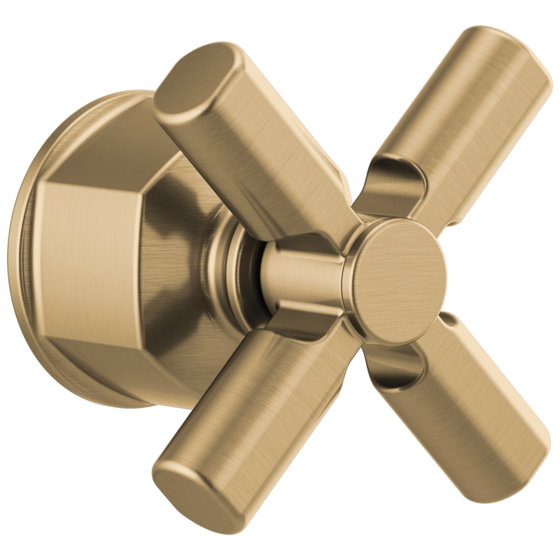 BRIZO Invari Pressure Balance Valve Trim Cross Handle Kit — Luxe Gold