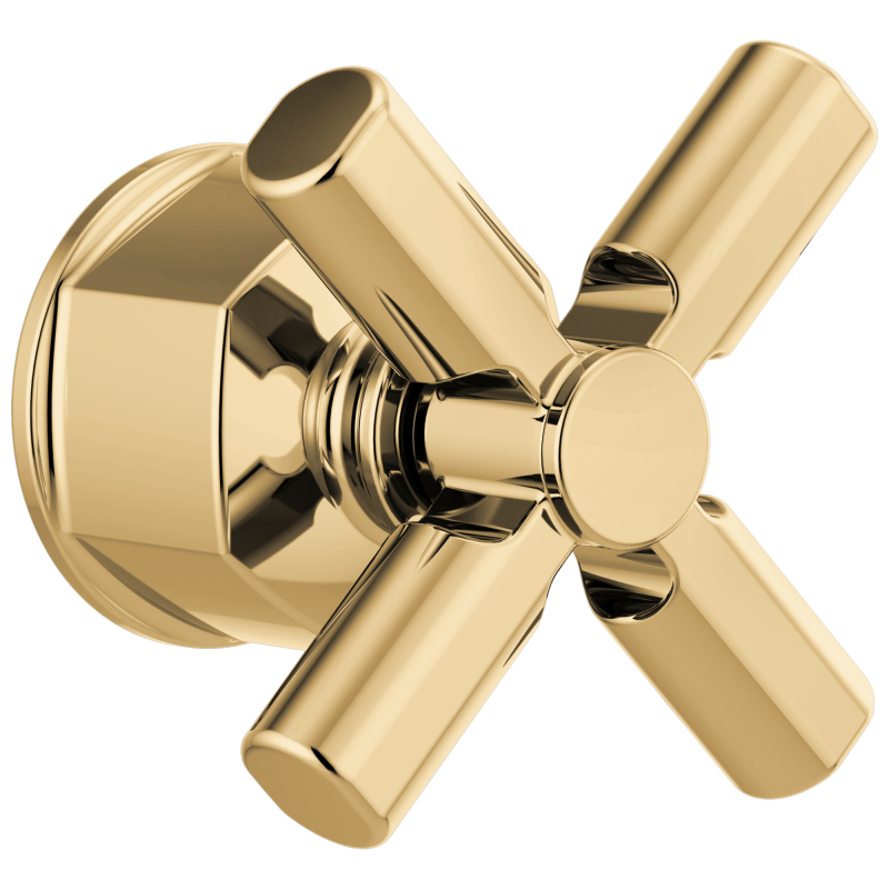 BRIZO Invari Pressure Balance Valve Trim Cross Handle Kit — Polished Gold