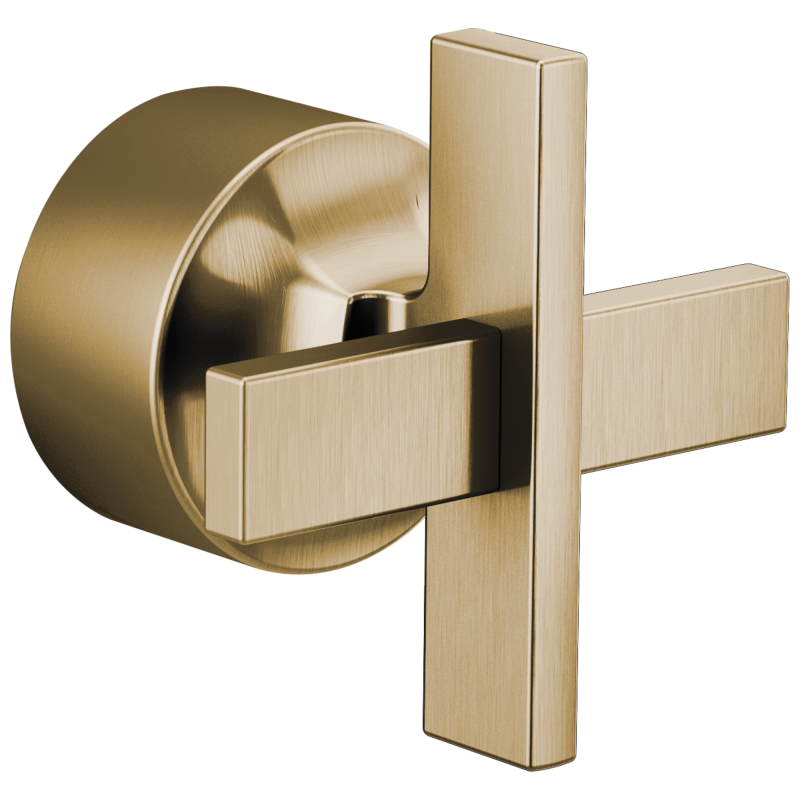 BRIZO Levoir Pressure Balance Valve Trim Cross Handle Kit — Luxe Gold
