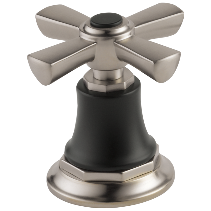 BRIZO Rook Roman Tub Faucet Cross Handle Kit — Luxe Nickel  /Matte Black