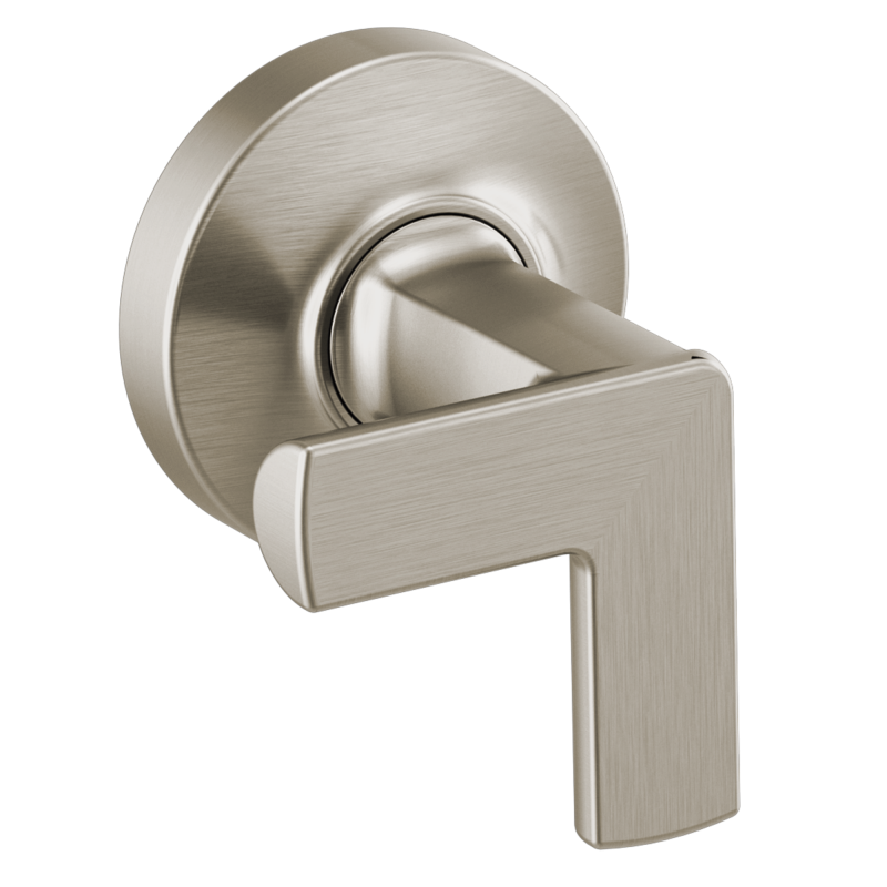 BRIZO Kintsu Two-Handle Wall Mount Tub Filler Cross Handle Kit — Luxe Nickel
