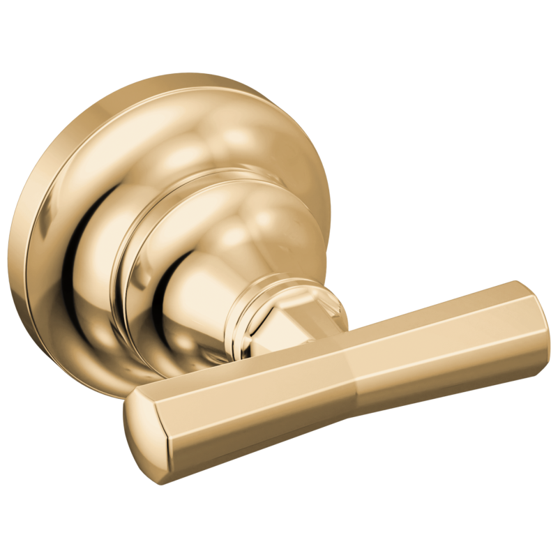 BRIZO Beauclere Two-Handle Wall Mount Tub Filler Cross Handle Kit — Polished Gold