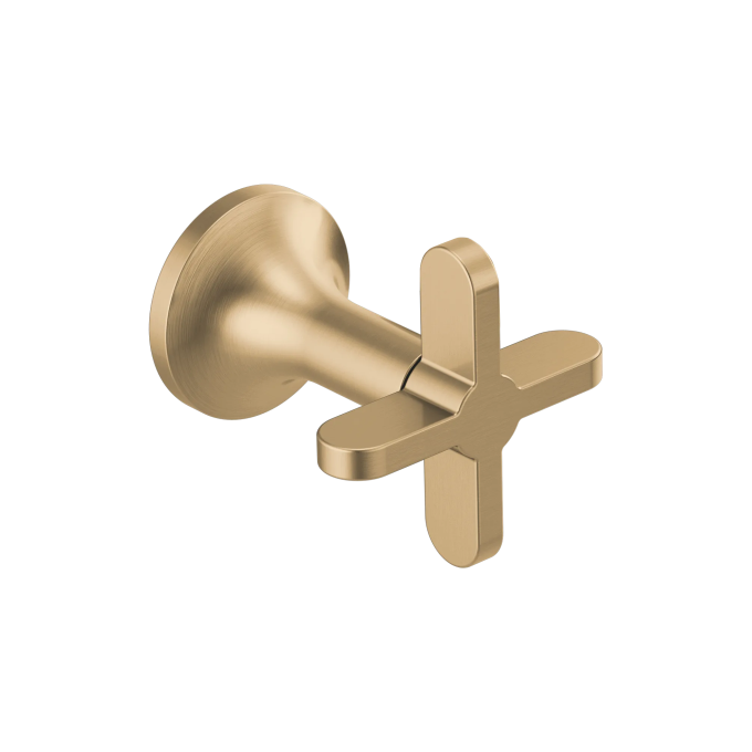 BRIZO Odin Wall Mount Tub Filler Cross Handles — Luxe Gold