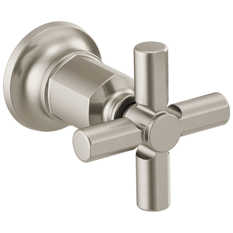 BRIZO Invari Two-Handle Wall Mount Tub Filler Cross Handle Kit — Luxe Nickel