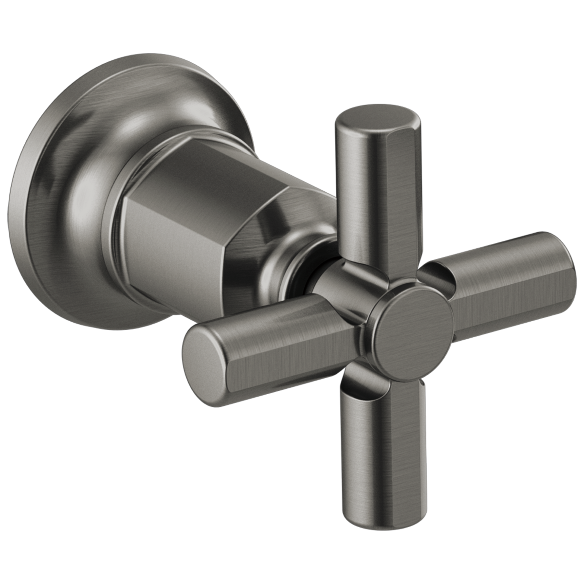 BRIZO Invari Two-Handle Wall Mount Tub Filler Cross Handle Kit — Luxe Steel