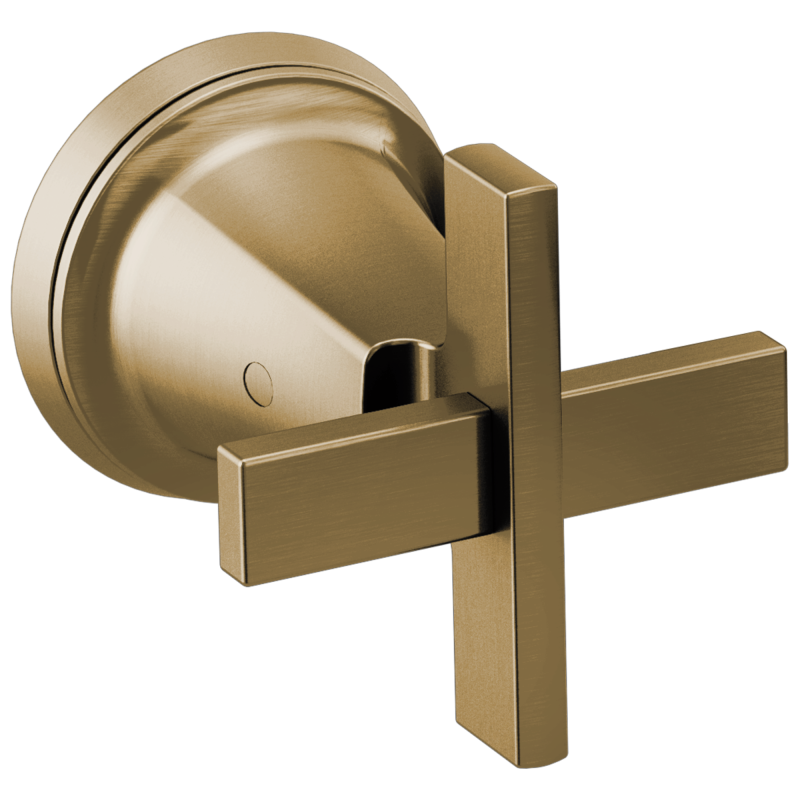 BRIZO Levoir Two-Handle Wall Mount Tub Filler Cross Handle Kit — Luxe Gold
