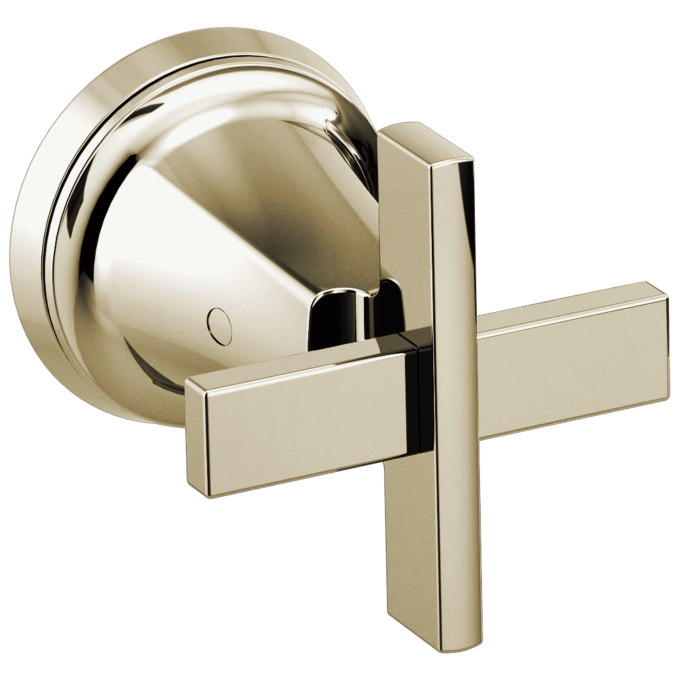 BRIZO Levoir Two-Handle Wall Mount Tub Filler Cross Handle Kit — Polished Nickel