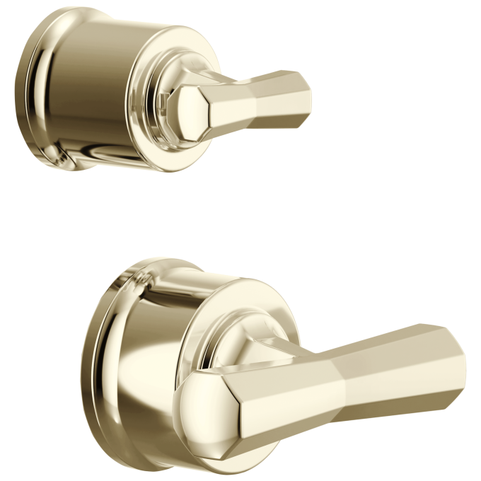 BRIZO Beauclere Pressure Balance Valve with Integrated Diverter Trim Cross Handle Kit — Polished Nickel