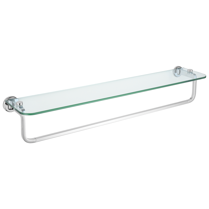 DELTA Kendari 24" Towel Bar with Glass Shelf — Chrome
