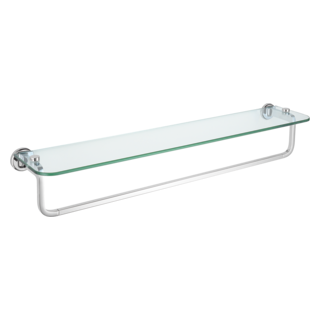 DELTA Kendari 24" Towel Bar with Glass Shelf — Chrome