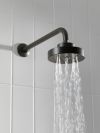 BRIZO Essential Shower 16" Linear Round Wall Mount Shower Arm And Flange — Matte Black