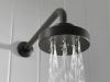 BRIZO Essential Shower 16" Linear Round Wall Mount Shower Arm And Flange — Matte Black