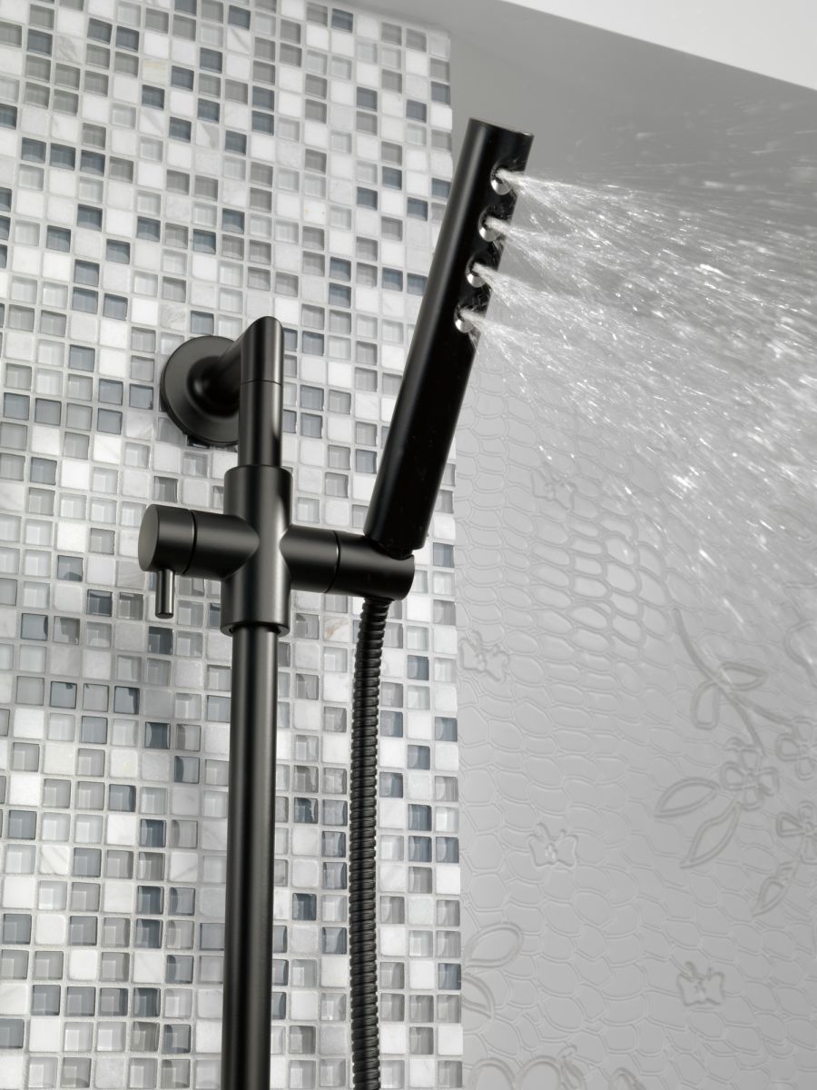 BRIZO Jason Wu for BRIZO SLIDE BAR HANDSHOWER WITH H2OKINETIC TECHNOLOGY — Matte Black