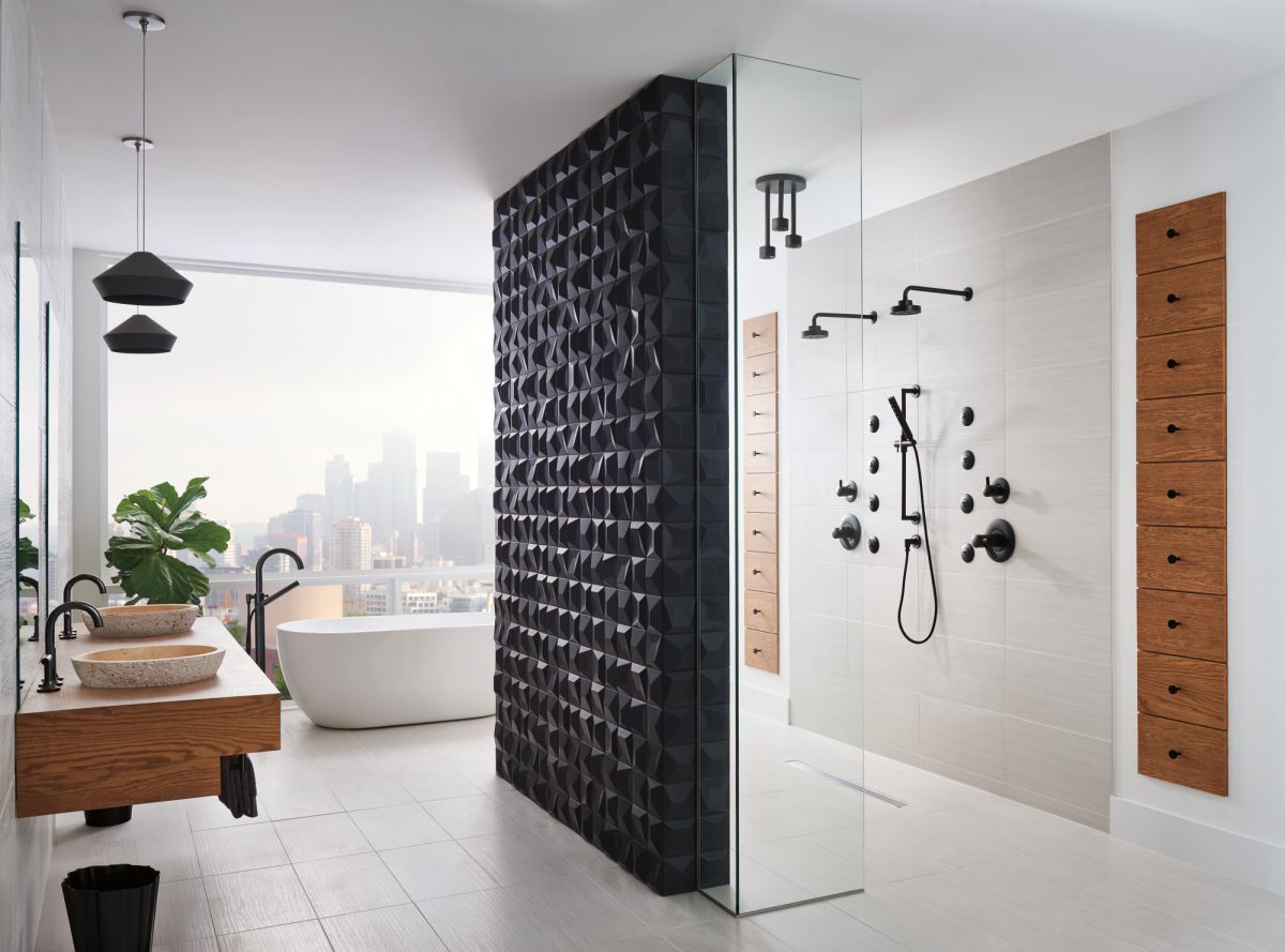 BRIZO Jason Wu for BRIZO Single-Handle Freestanding Tub Filler — Matte Black
