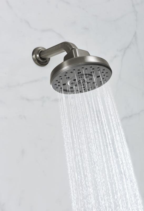 BRIZO Levoir H2OKINETIC Round Multi-Function Showerhead — Luxe Steel
