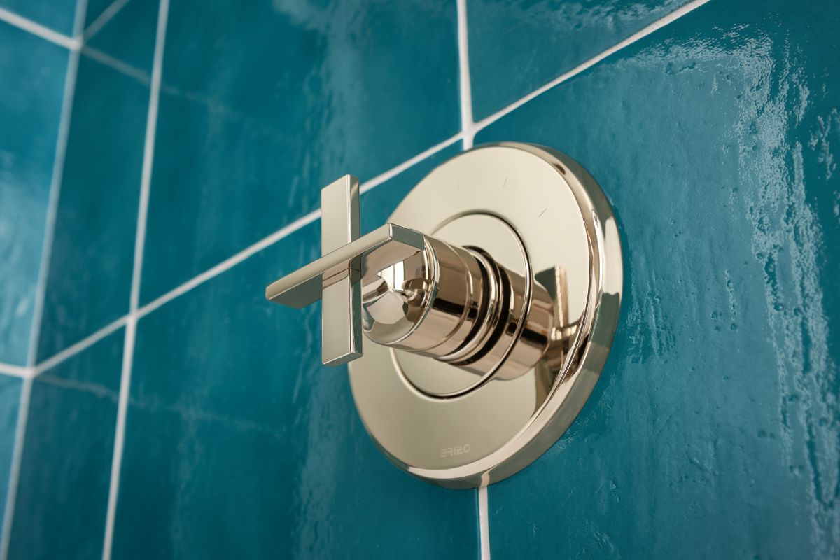 BRIZO Levoir Sensori Thermostatic Valve Trim Cross Handle Kit — Polished Nickel