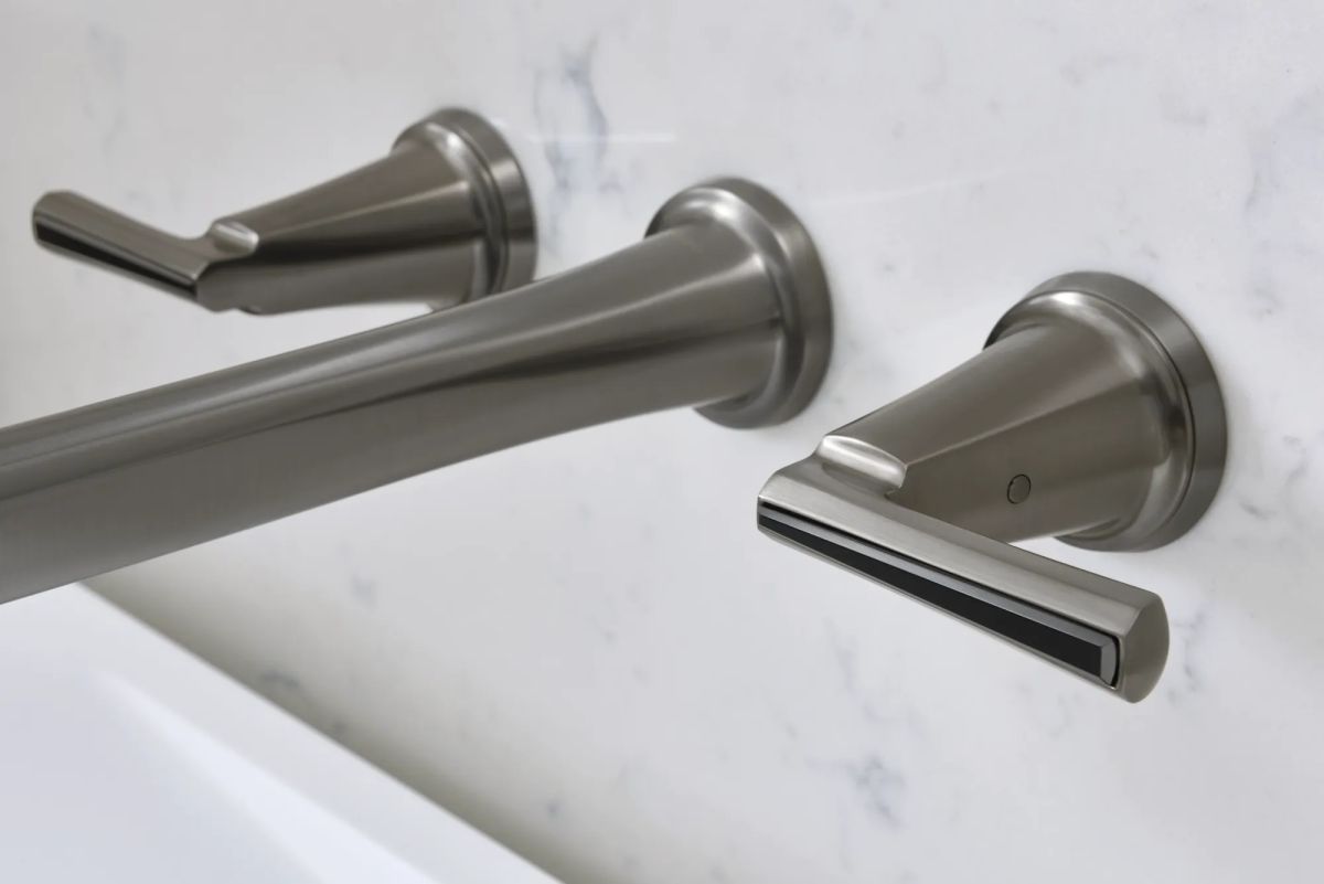 BRIZO Levoir Two-Handle Wall Mount Tub Filler - Less Handles — Luxe Steel
