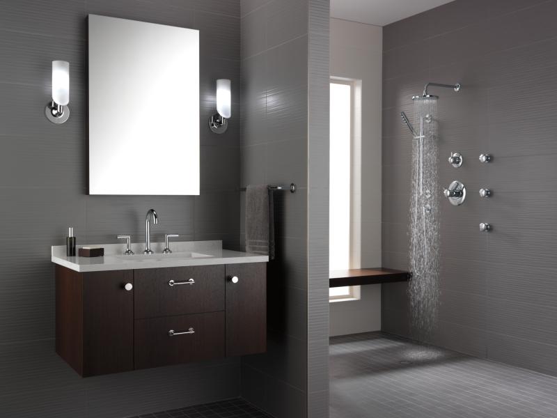 BRIZO Essential Shower Touch-Clean Round Body Spray — Chrome