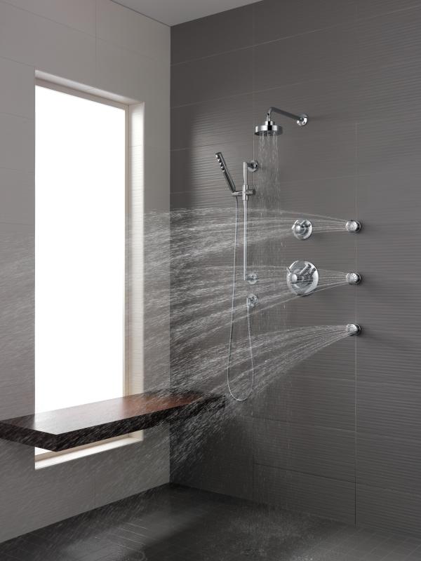 BRIZO Essential Shower Touch-Clean Round Body Spray — Chrome
