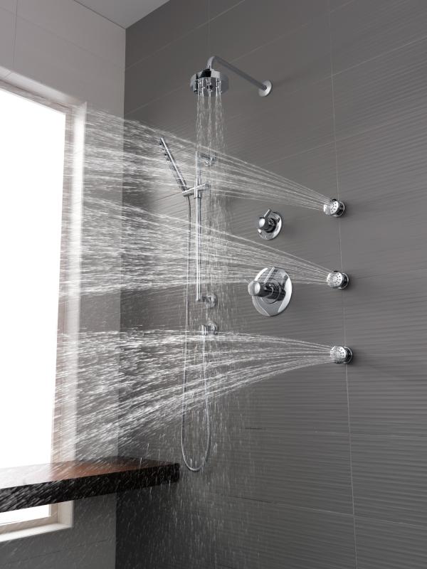 BRIZO Essential Shower Touch-Clean Round Body Spray — Chrome