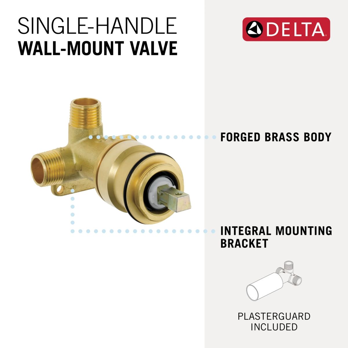 DELTA Tesla Single Handle Wall Mount Rough — Not Applicable