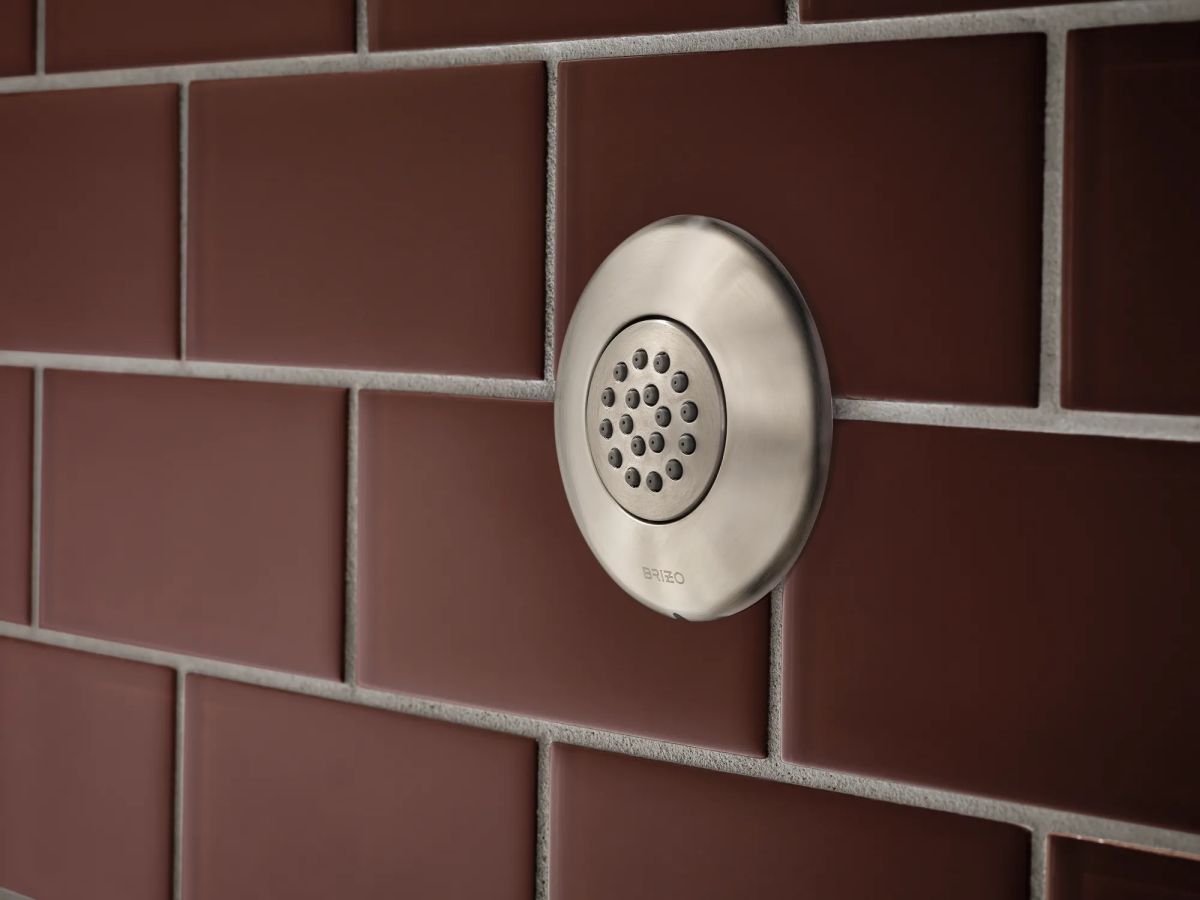 BRIZO Essential Shower Hydrachoice Max Round Body Spray Trim — Luxe Nickel