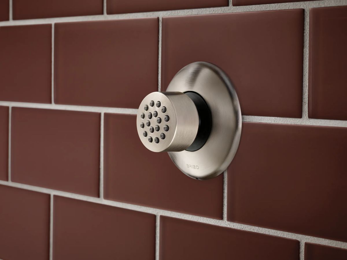 BRIZO Essential Shower Hydrachoice Max Round Body Spray Trim — Luxe Nickel