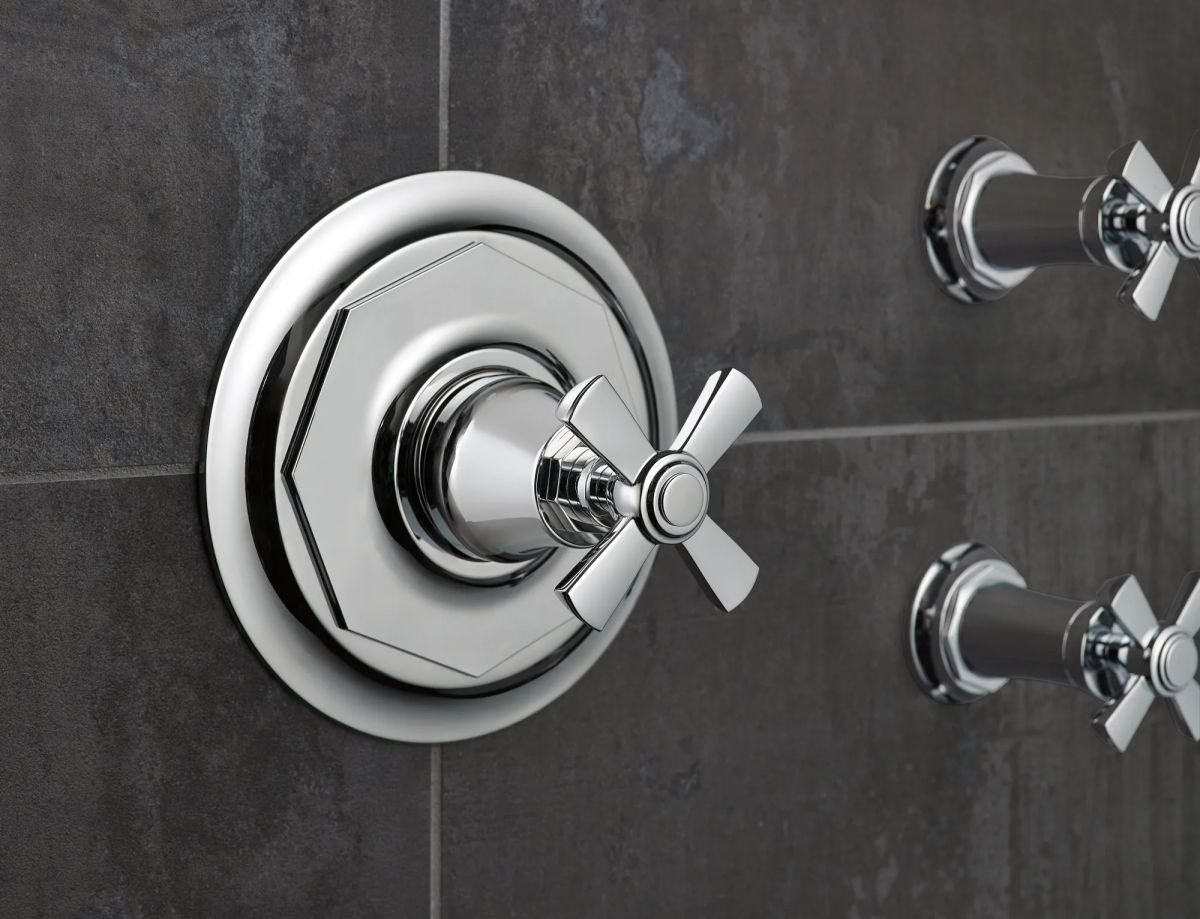BRIZO Rook Sensori Thermostatic Valve Trim - Cross — Chrome