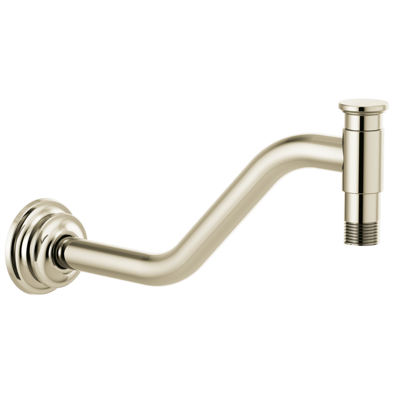 BRIZO Invari 11" Angled Shower Arm And Flange — Polished Nickel