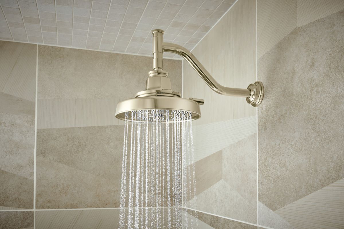BRIZO Invari 11" Angled Shower Arm And Flange — Polished Nickel