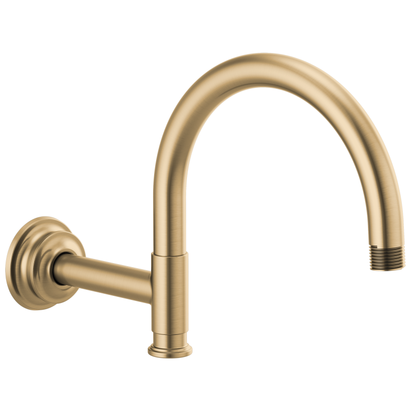 BRIZO Invari 12 1/8" Arc Shower Arm And Flange — Luxe Gold