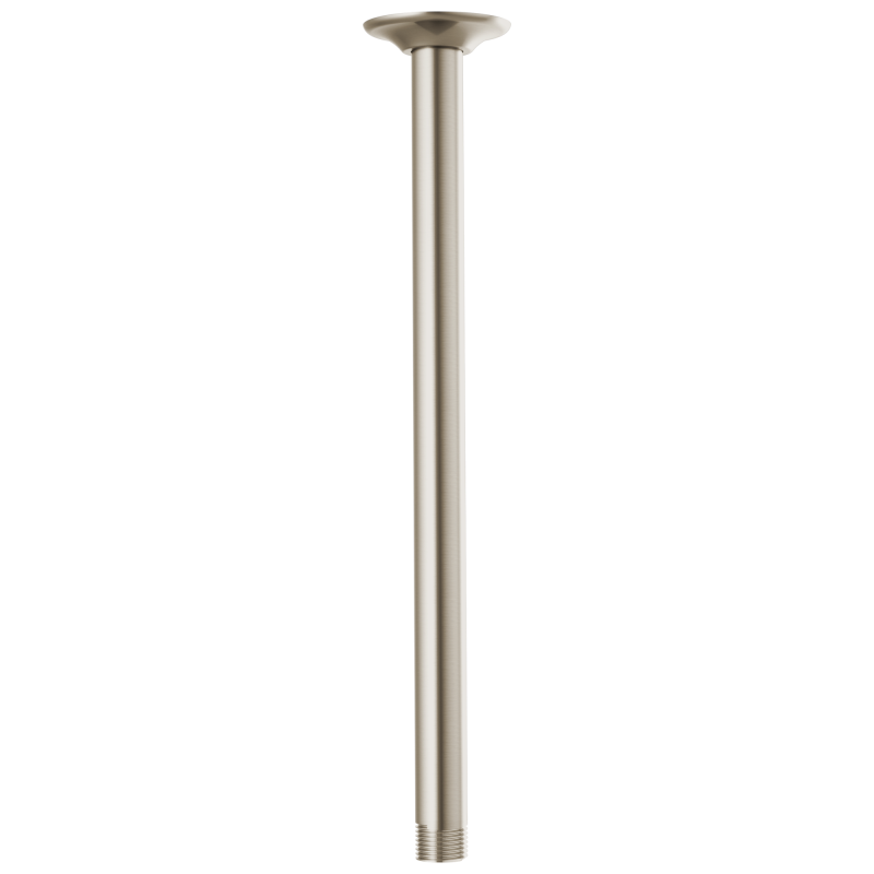 BRIZO Essential Shower 14" Ceiling Mount Shower Arm And Round Flange — Brushed Nickel