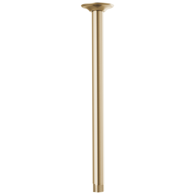 BRIZO Essential Shower 14" Ceiling Mount Shower Arm And Round Flange — Luxe Gold