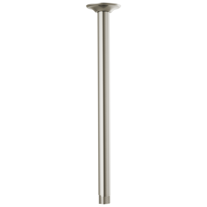 BRIZO Essential Shower 14" Ceiling Mount Shower Arm And Round Flange — Luxe Nickel