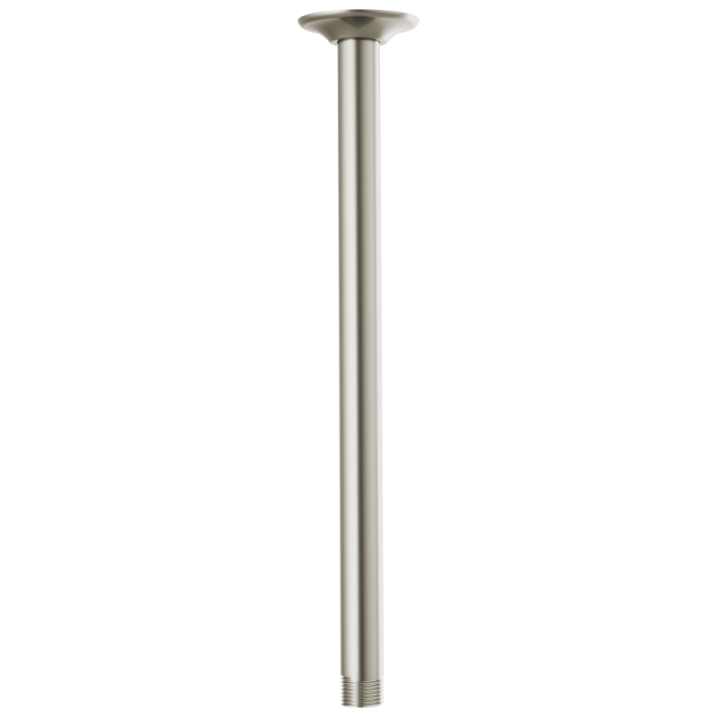 BRIZO Essential Shower 14" Ceiling Mount Shower Arm And Round Flange — Luxe Nickel