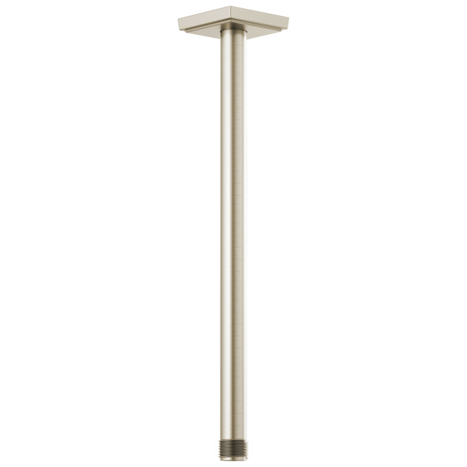 BRIZO Essential Shower 14" Ceiling Mount Shower Arm And Square Flange — Brushed Nickel