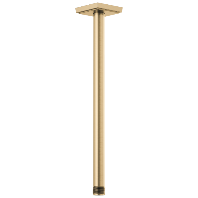 BRIZO Essential Shower 14" Ceiling Mount Shower Arm And Square Flange — Luxe Gold