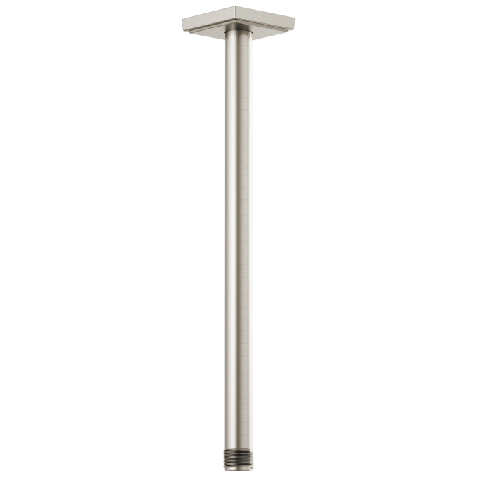 BRIZO Essential Shower 14" Ceiling Mount Shower Arm And Square Flange — Luxe Nickel