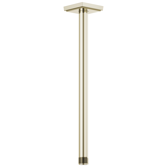 BRIZO Essential Shower 14" Ceiling Mount Shower Arm And Square Flange — Polished Nickel