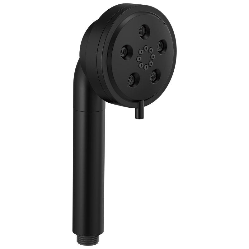BRIZO Essential Shower Linear Round H2Okinetic Multi-Function Handshower — Matte Black