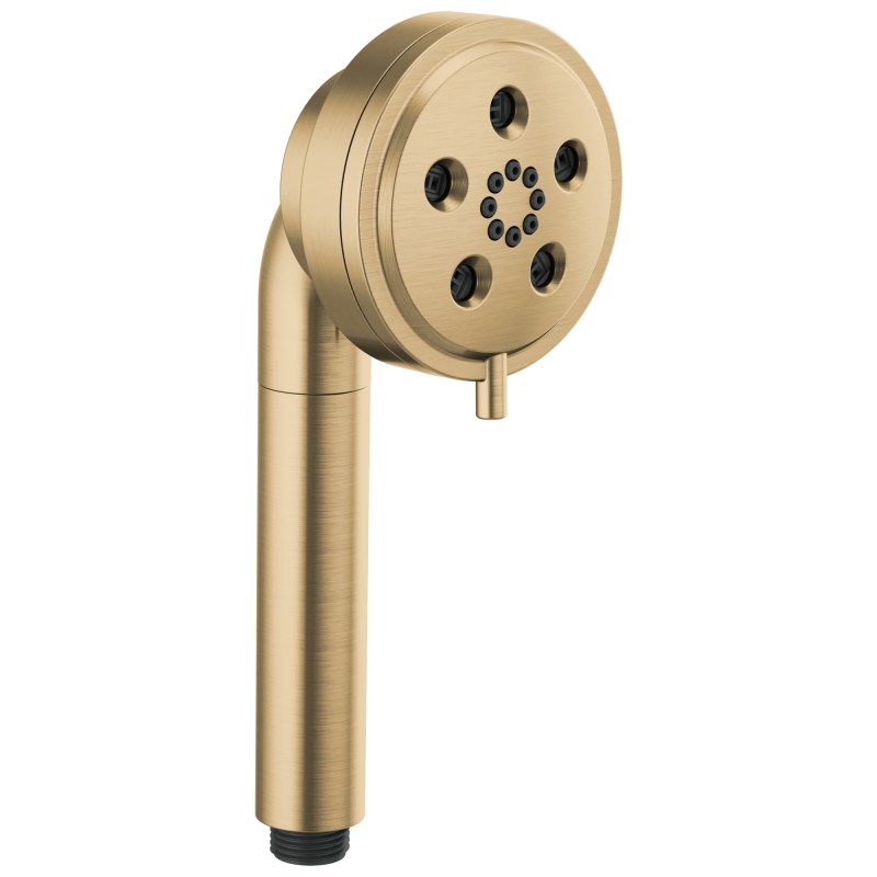 BRIZO Essential Shower Linear Round H2Okinetic Multi-Function Handshower — Luxe Gold