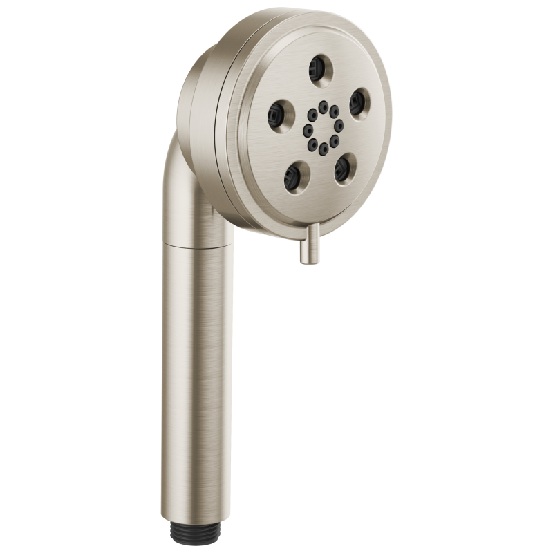BRIZO Essential Shower Linear Round H2Okinetic Multi-Function Handshower — Luxe Nickel