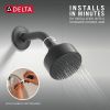 DELTA Modern Round Showerhead — Matte Black