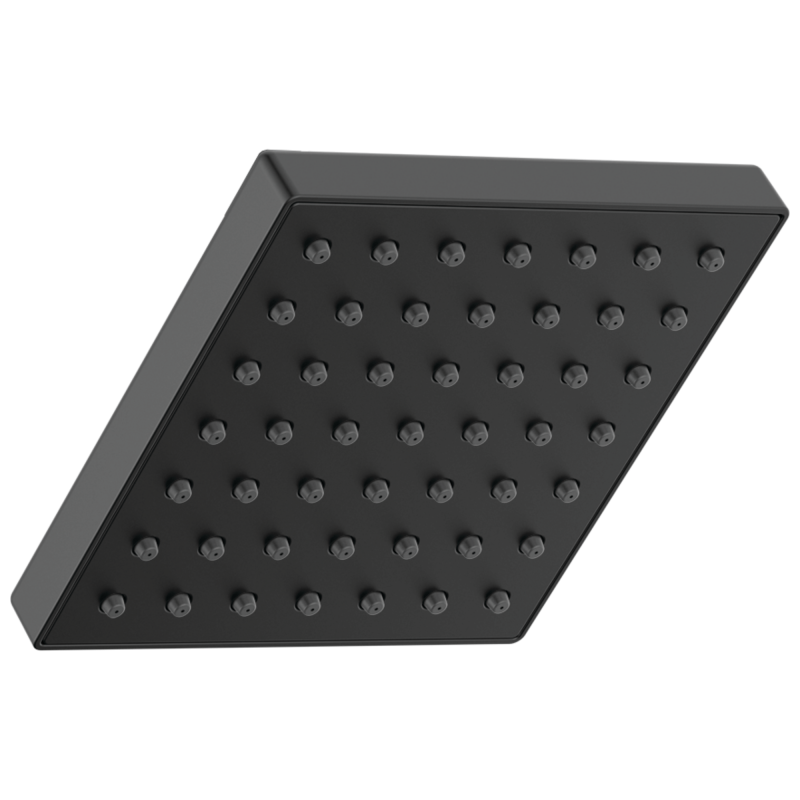 DELTA Modern Square Showerhead — Matte Black