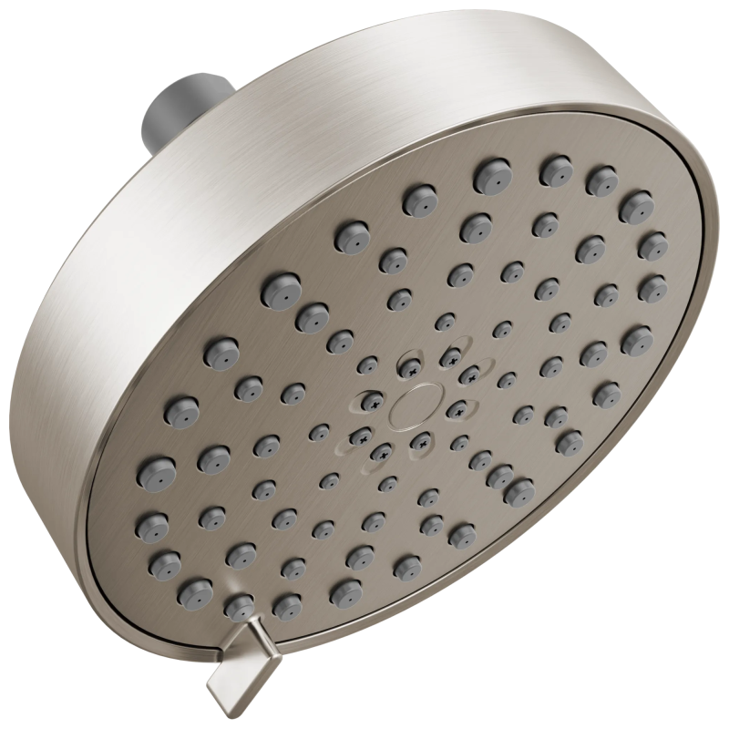 DELTA Universal Showering Components 4-Setting Shower Head — Spotshield Brushed Nickel