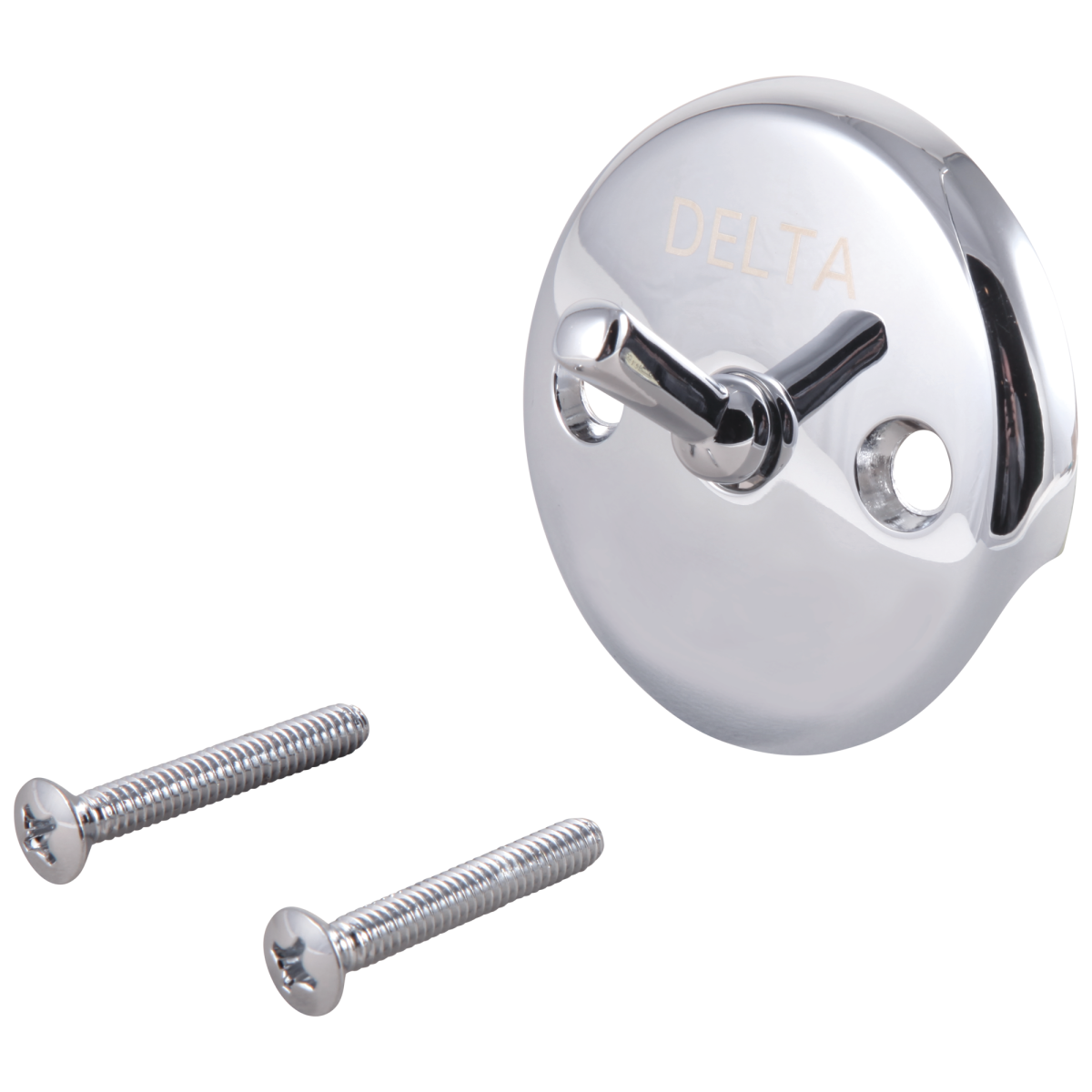 DELTA Other Overflow Plate & Screws - Trip Lever — Chrome