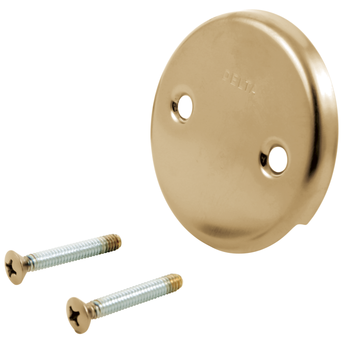 DELTA Other Overflow Plate & Screws - No Trip Lever — Champagne Bronze