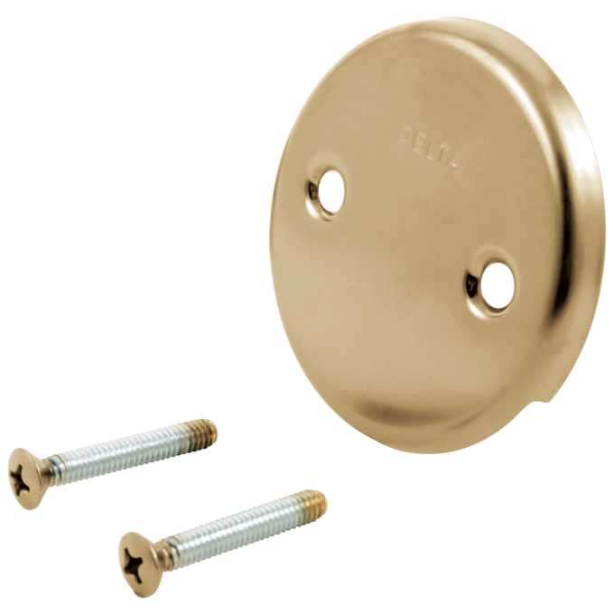 DELTA Other Overflow Plate & Screws - No Trip Lever — Champagne Bronze